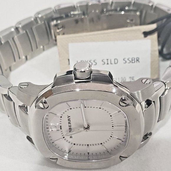 $1295 MSRP~ Burberry Silver Women's The Britain Bby1703 Watch- RARE- DESC. - Picture 6 of 11